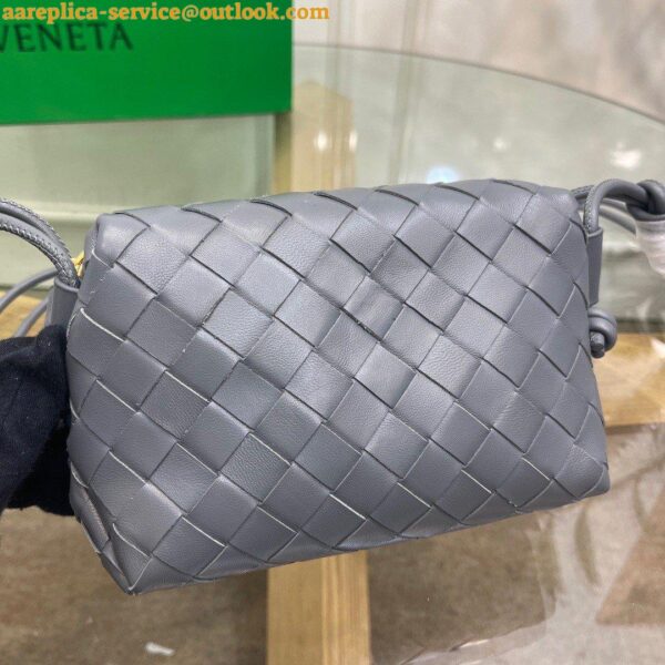 Replica Bottega Veneta Loop Mini Bag In Grey Intrecciato Lambskin 6