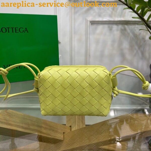 Replica Bottega Veneta Loop Mini Bag In Kiwi Intrecciato Lambskin 3