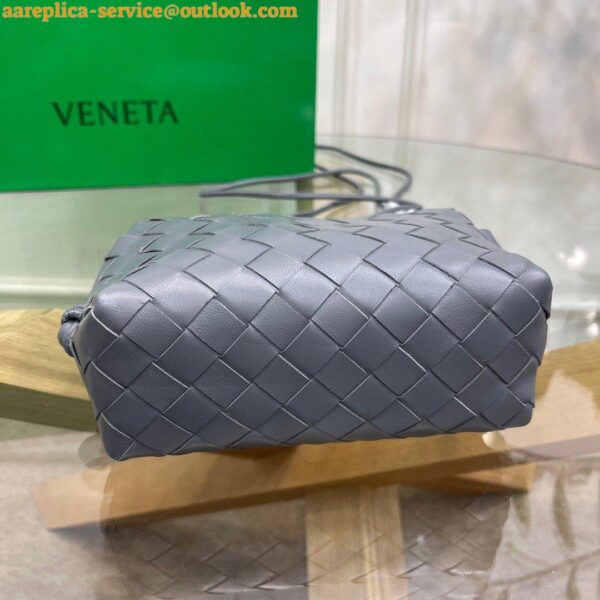 Replica Bottega Veneta Loop Mini Bag In Grey Intrecciato Lambskin 13