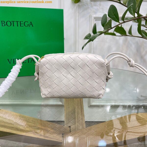 Replica Bottega Veneta Loop Mini Bag In White Intrecciato Lambskin 5