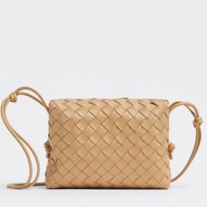 Replica Bottega Veneta Loop Small Bag In Almond Intrecciato Lambskin