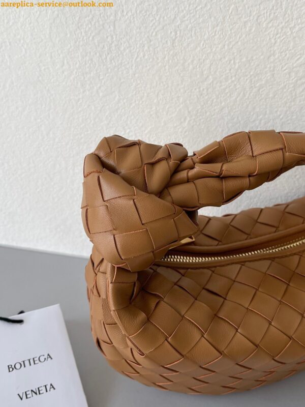 Replica Bottega Veneta BV Jodie Mini Bag In Caramel Intrecciato Lambskin 13