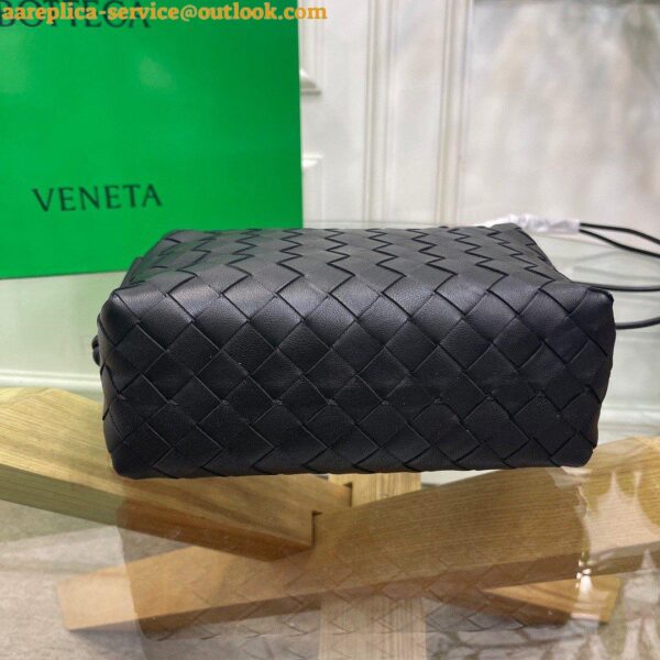 Replica Bottega Veneta Loop Small Bag In Black Intrecciato Lambskin 7