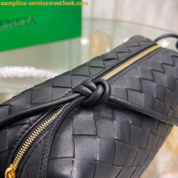 Replica Bottega Veneta Loop Small Bag In Black Intrecciato Lambskin 8