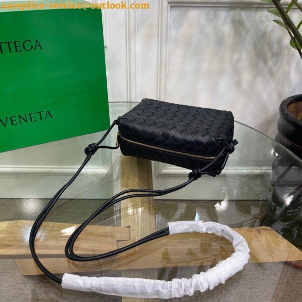 Replica Bottega Veneta Loop Small Bag In Black Intrecciato Lambskin 9