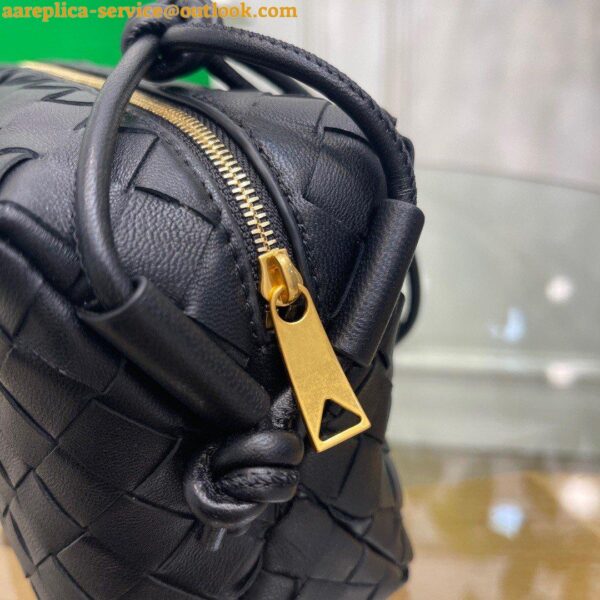 Replica Bottega Veneta Loop Small Bag In Black Intrecciato Lambskin 11