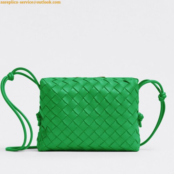 Replica Bottega Veneta Loop Small Bag In Green Intrecciato Lambskin 3