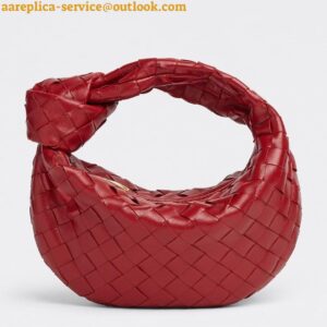 Replica Bottega Veneta BV Jodie Mini Bag In Dark Red Intrecciato Lambskin