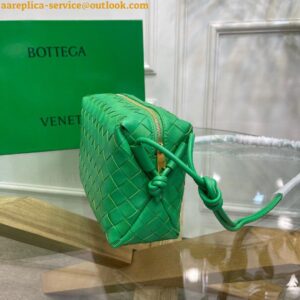 Replica Bottega Veneta Loop Small Bag In Green Intrecciato Lambskin 2