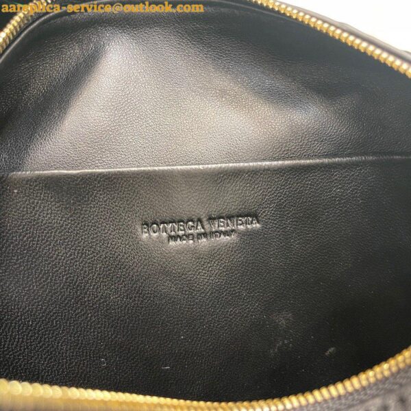 Replica Bottega Veneta Loop Small Bag In Black Intrecciato Lambskin 13