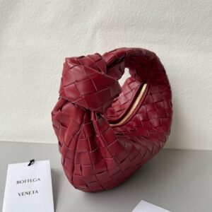 Replica Bottega Veneta BV Jodie Mini Bag In Dark Red Intrecciato Lambskin 2