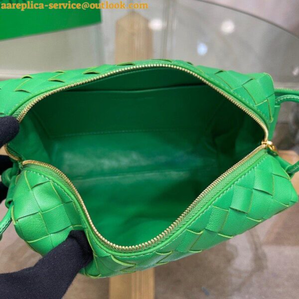 Replica Bottega Veneta Loop Small Bag In Green Intrecciato Lambskin 10