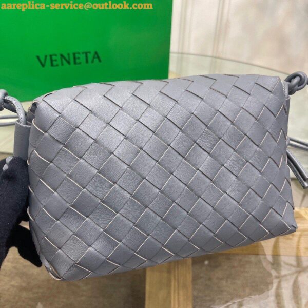 Replica Bottega Veneta Loop Small Bag In Grey Intrecciato Lambskin 7