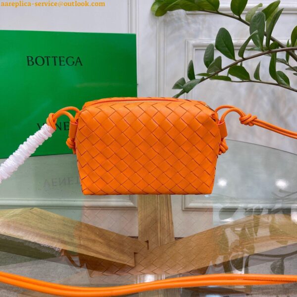 Replica Bottega Veneta Loop Small Bag In Orange Intrecciato Lambskin 5