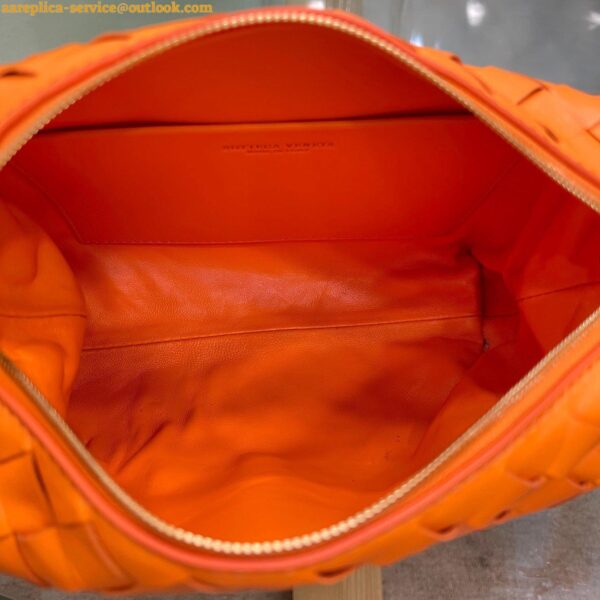 Replica Bottega Veneta Loop Small Bag In Orange Intrecciato Lambskin 10