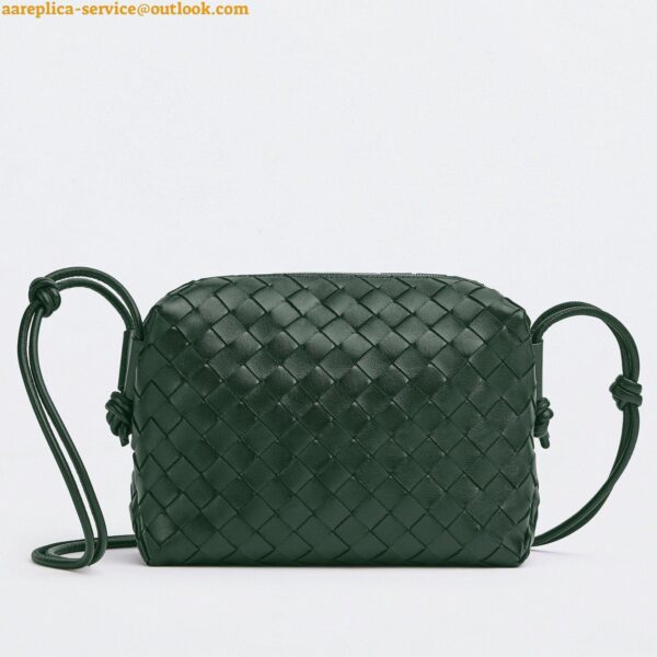 Replica Bottega Veneta Loop Small Bag In Raintree Intrecciato Lambskin 13