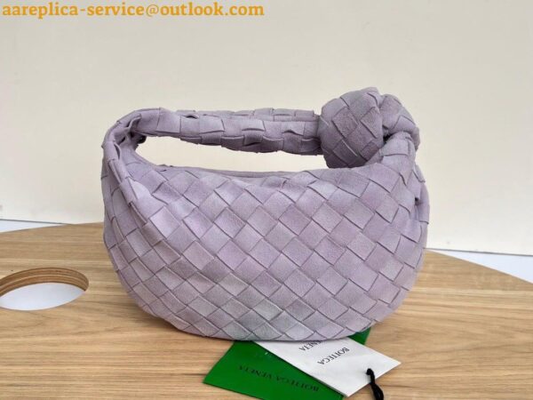 Replica Bottega Veneta BV Jodie Mini Bag In Lilac Intrecciato Suede 10