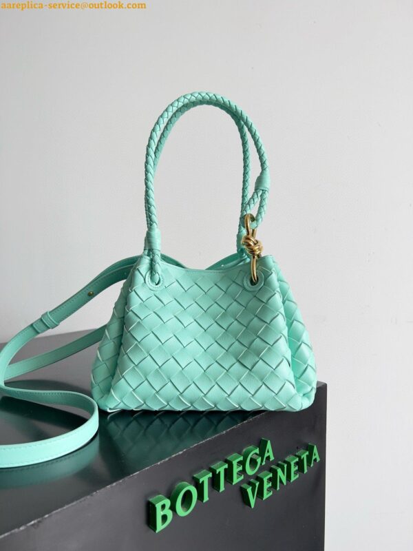 Replica Bottega Veneta Parachute Small Bag in Green Oasis Intrecciato Lambskin 8