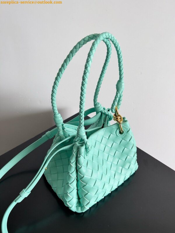 Replica Bottega Veneta Parachute Small Bag in Green Oasis Intrecciato Lambskin 19