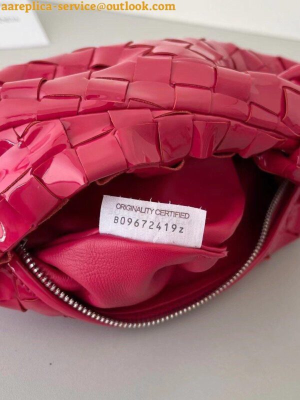 Replica Bottega Veneta BV Jodie Mini Bag In Red Intrecciato Patent Leather 8