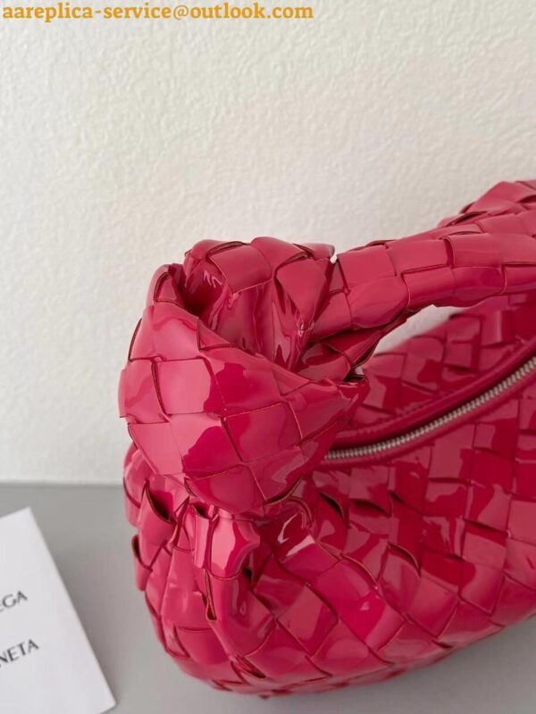 Replica Bottega Veneta BV Jodie Mini Bag In Red Intrecciato Patent Leather 10