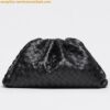 Replica Bottega Veneta Large Pouch Clutch Bag In Black Calfskin