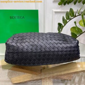 Replica Bottega Veneta Large Pouch Clutch Bag In Black Intrecciato Lambskin 2