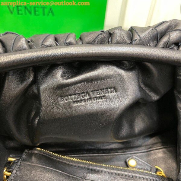 Replica Bottega Veneta Large Pouch Clutch Bag In Black Intrecciato Lambskin 8