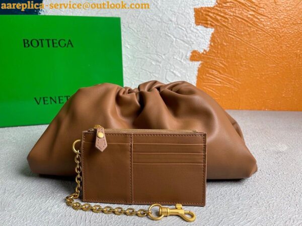 Replica Bottega Veneta Large Pouch Clutch Bag In Brown Calfskin 5