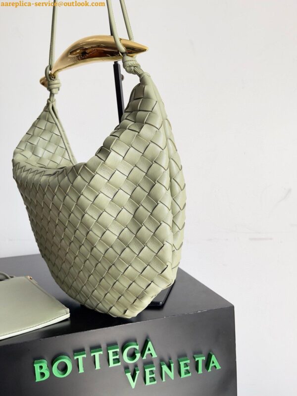 Replica Bottega Veneta Sardine Medium Bag in Travertine Intrecciato Lambskin 6