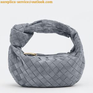 Replica Bottega Veneta BV Jodie Mini Bag In Thunder Intrecciato Suede