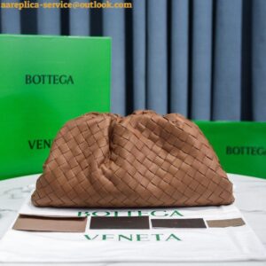 Replica Bottega Veneta Large Pouch Clutch Bag In Caramel Intrecciato Lambskin 2