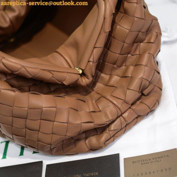 Replica Bottega Veneta Large Pouch Clutch Bag In Caramel Intrecciato Lambskin 12