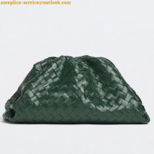 Replica Bottega Veneta Large Pouch Clutch Bag In Raintree Intrecciato Lambskin 2