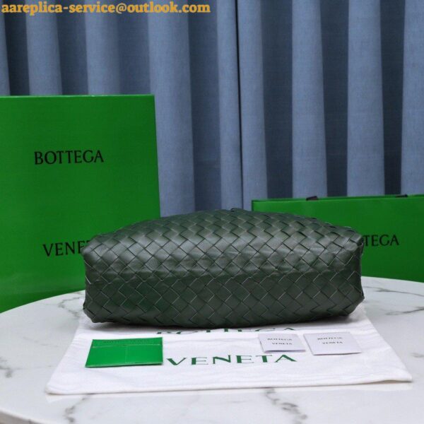 Replica Bottega Veneta Large Pouch Clutch Bag In Raintree Intrecciato Lambskin 9