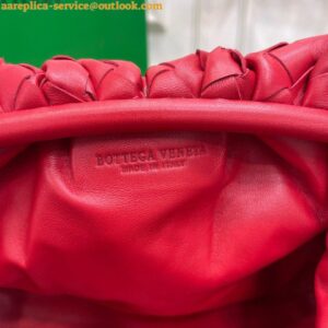 Replica Bottega Veneta Large Pouch Clutch Bag In Red Intrecciato Lambskin 2