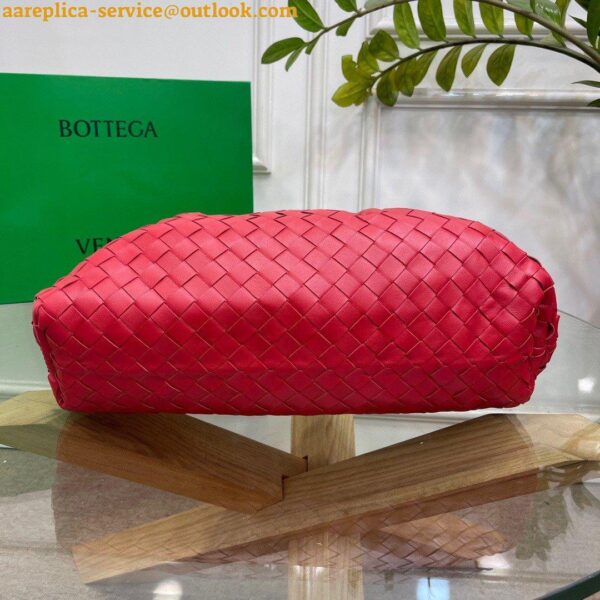 Replica Bottega Veneta Large Pouch Clutch Bag In Red Intrecciato Lambskin 9