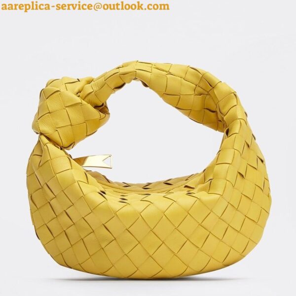 Replica Bottega Veneta BV Jodie Mini Bag In Yellow Intrecciato Lambskin 4