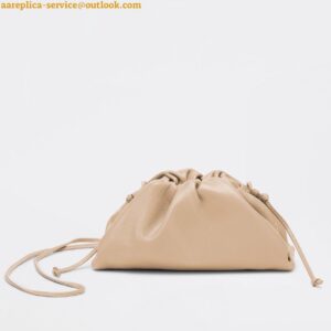 Replica Bottega Veneta Mini Pouch with Strap in Almond Calfskin