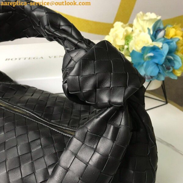 Replica Bottega Veneta BV Jodie Small Bag In Black Intrecciato Lambskin 6