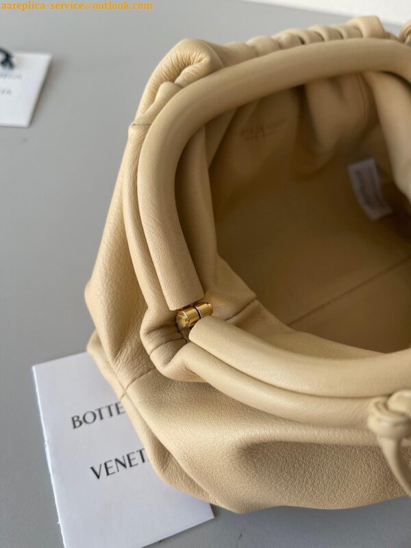 Replica Bottega Veneta Mini Pouch with Strap in Almond Calfskin 12