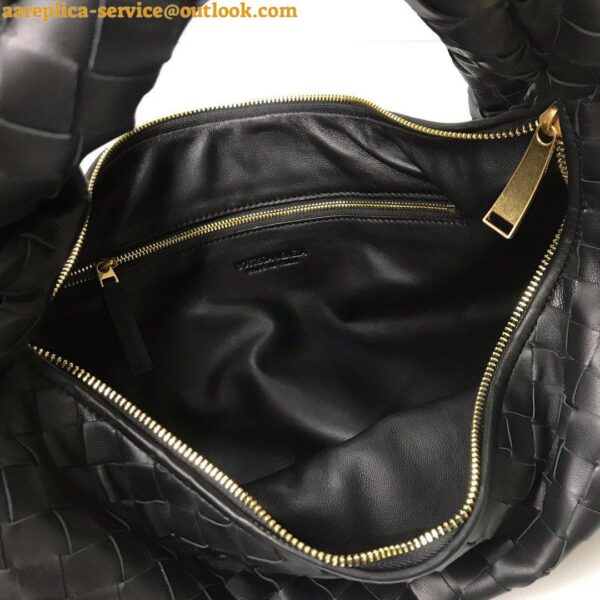 Replica Bottega Veneta BV Jodie Small Bag In Black Intrecciato Lambskin 7