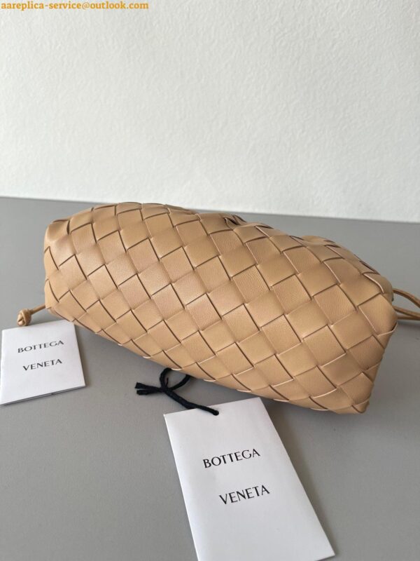 Replica Bottega Veneta Mini Pouch with Strap in Almond Intrecciato Lambskin 8