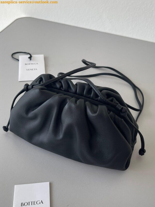 Replica Bottega Veneta Mini Pouch with Strap in Black Calfskin 6