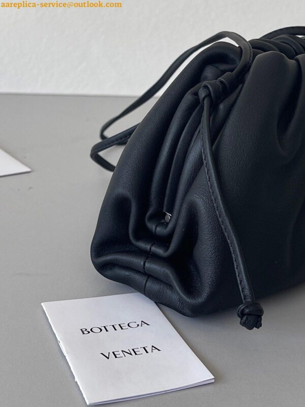 Replica Bottega Veneta Mini Pouch with Strap in Black Calfskin 7