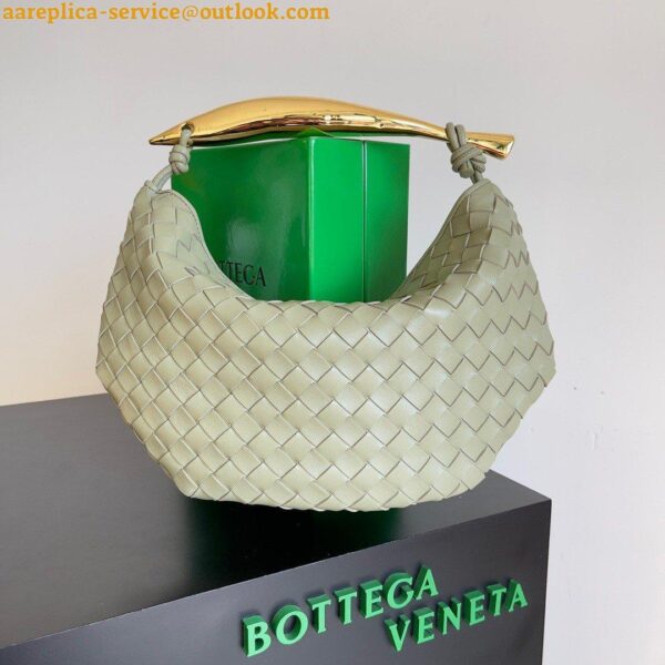 Replica Bottega Veneta Sardine Small Bag In Travertine Intrecciato Lambskin 5