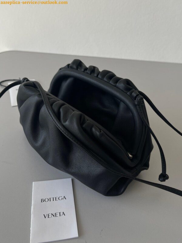 Replica Bottega Veneta Mini Pouch with Strap in Black Calfskin 8