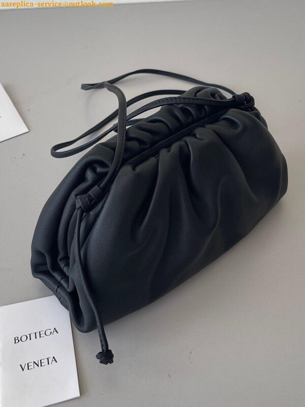 Replica Bottega Veneta Mini Pouch with Strap in Black Calfskin 11