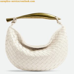 Replica Bottega Veneta Sardine Small Bag In White Intrecciato Lambskin