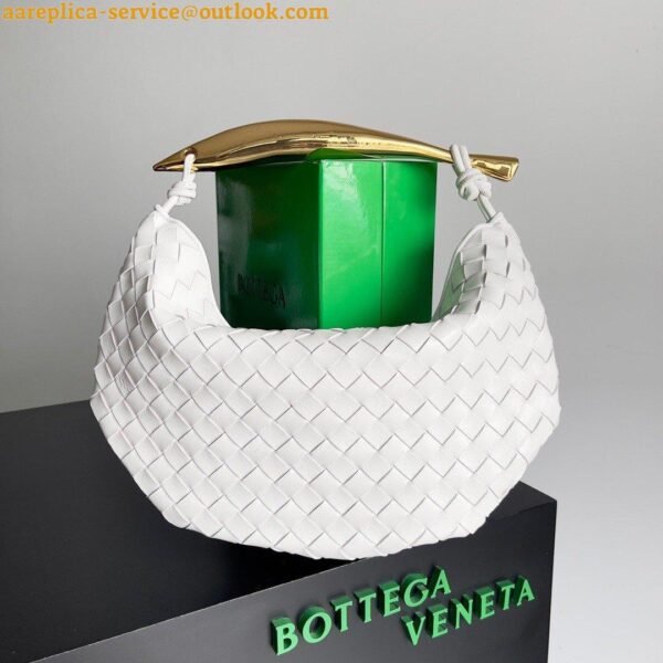 Replica Bottega Veneta Sardine Small Bag In White Intrecciato Lambskin 6